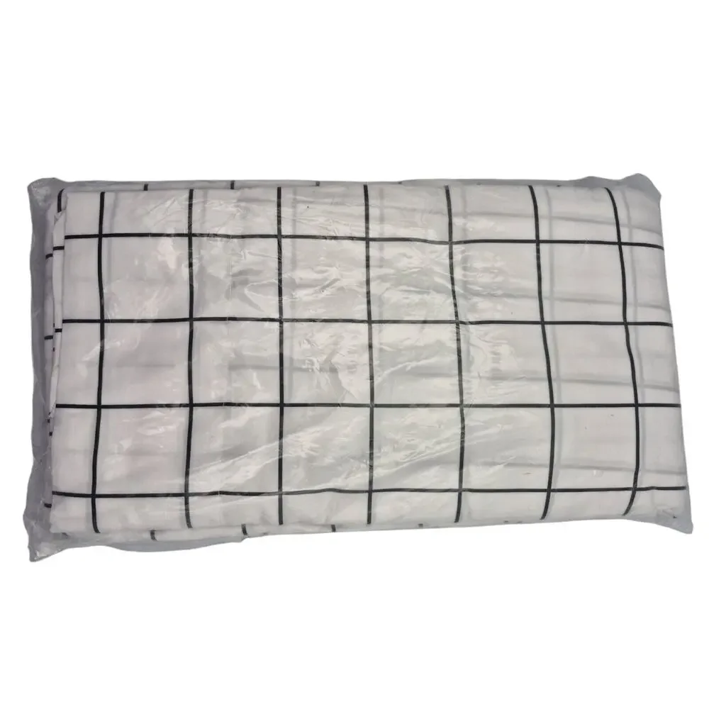 Twin XL Sheet Set White Black Checks NEW in Package Classic Preppy